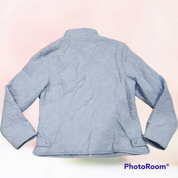 High fever light blue quilted jacket with pockets women's size Large - Picture 5 of 8
